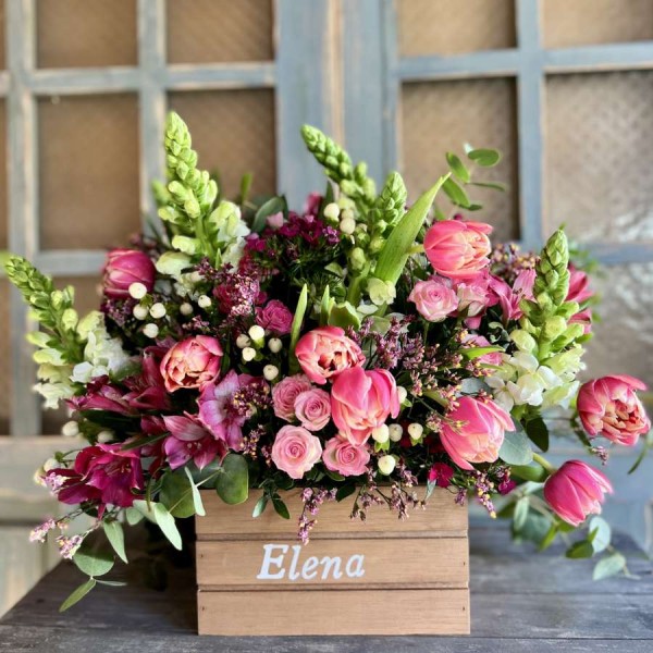 Caja flores primaverales