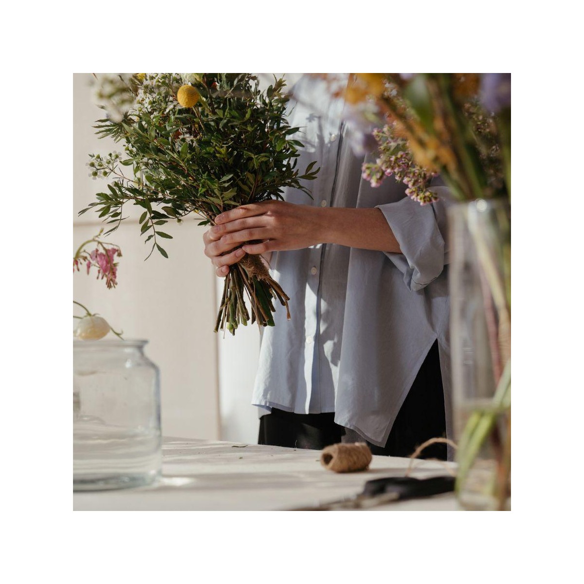 Taller sombrerera de flores