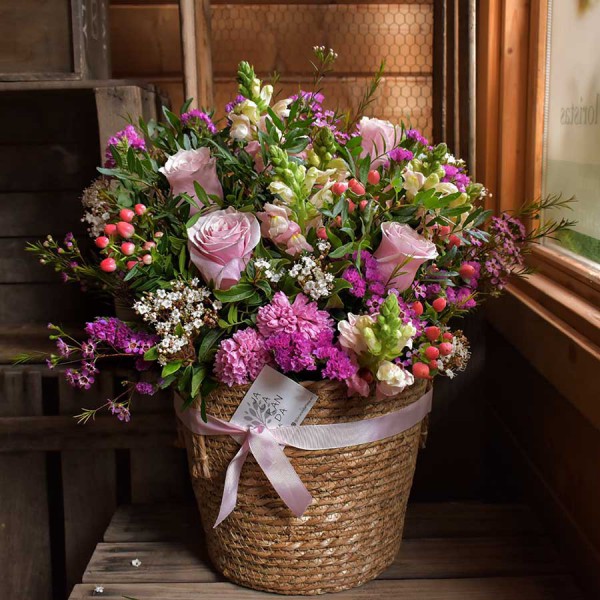 Cesto flores ocasiones