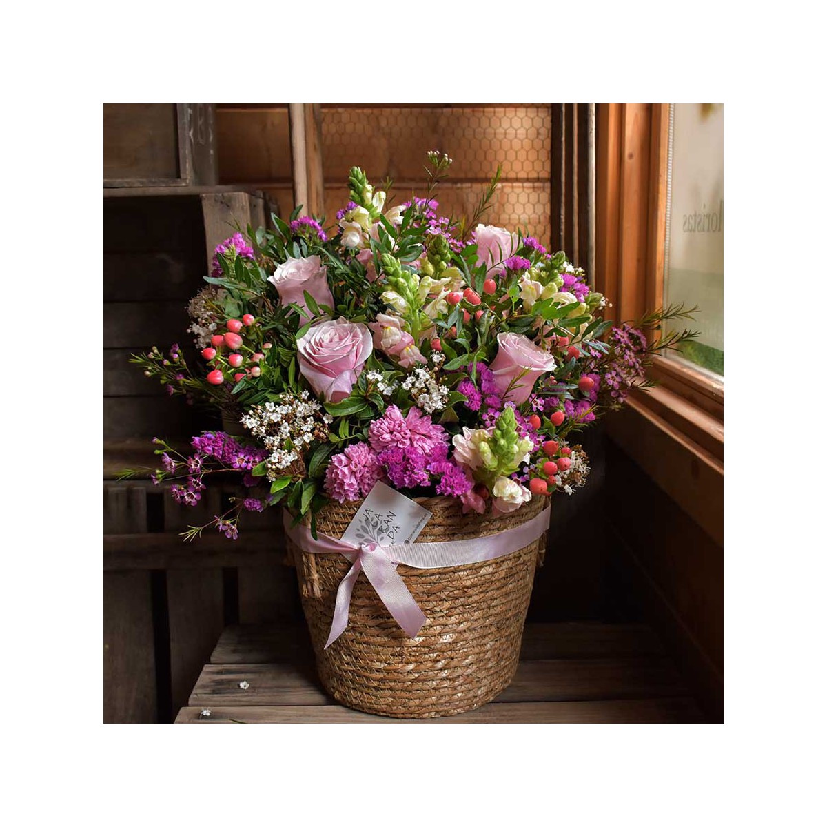 Cesto flores ocasiones