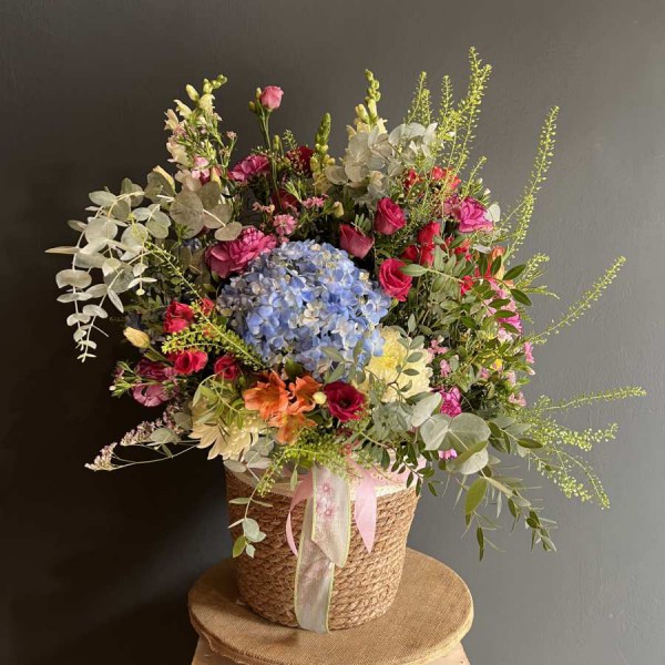 Cesto grande flores variadas